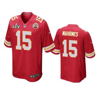 Kansas City Chiefs Patrick Mahomes Red Super Bowl LV Game Jersey