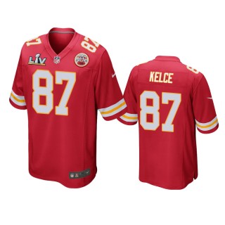 Kansas City Chiefs Travis Kelce Red Super Bowl LV Game Jersey