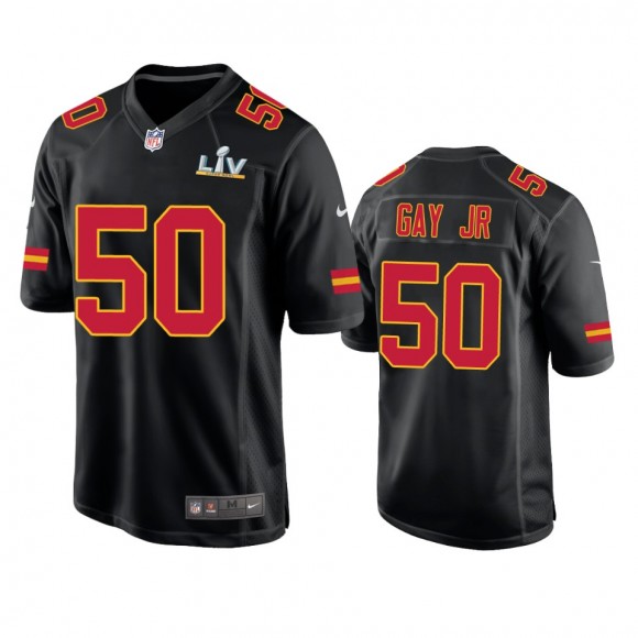 Kansas City Chiefs Willie Gay Jr. Black Super Bowl LV Game Fashion Jersey