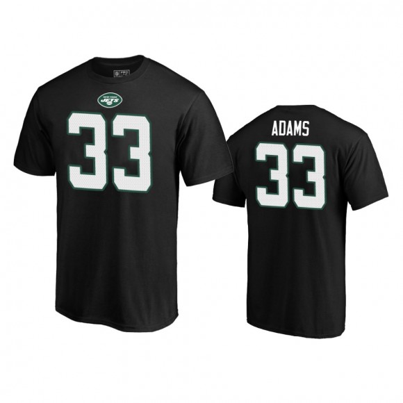 New York Jets Jamal Adams Black Authentic Stack T-Shirt