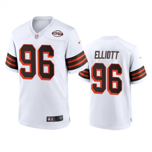 Cleveland Browns Jordan Elliott White 1946 Collection Alternate Game Jersey