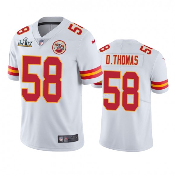 Kansas City Chiefs Derrick Thomas White Super Bowl LV Vapor Limited Jersey