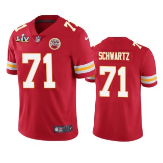 Kansas City Chiefs Mitchell Schwartz Red Super Bowl LV Vapor Limited Jersey