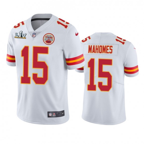 Kansas City Chiefs Patrick Mahomes White Super Bowl LV Vapor Limited Jersey