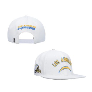 Men Los Angeles Chargers Pro Standard White Stacked Snapback Hat