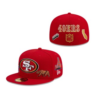 Men San Francisco 49ers Scarlet Team Local 59FIFTY Fitted Hat