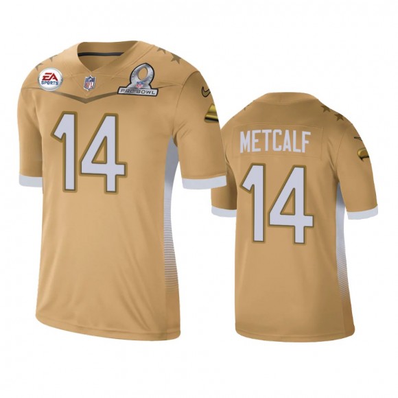 Seattle Seahawks DK Metcalf Gold 2021 NFC Pro Bowl Game Jersey