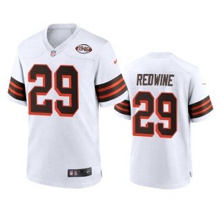 Cleveland Browns Sheldrick Redwine White 1946 Collection Alternate Game Jersey