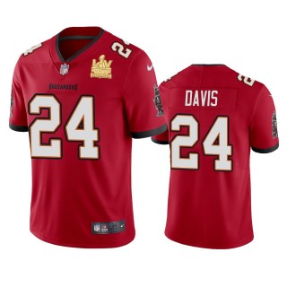 Tampa Bay Buccaneers Carlton Davis Red Super Bowl LV Champions Vapor Limited Jersey