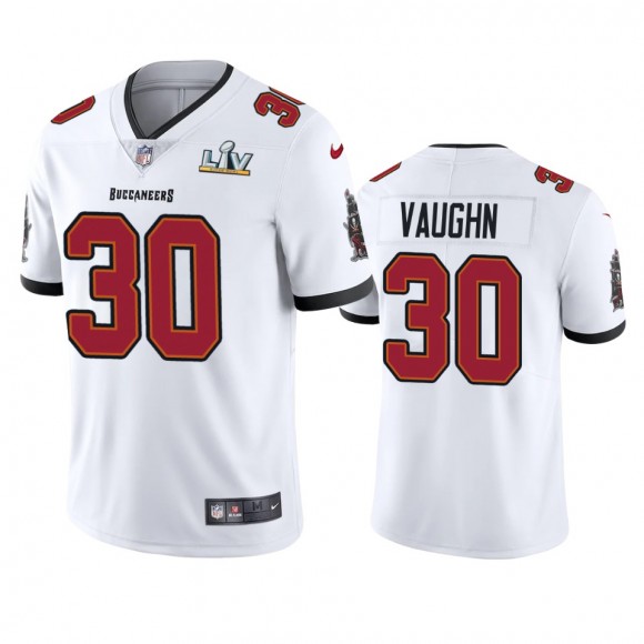 Tampa Bay Buccaneers Ke'Shawn Vaughn White Super Bowl LV Vapor Limited Jersey