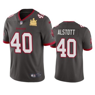 Tampa Bay Buccaneers Mike Alstott Pewter Super Bowl LV Champions Vapor Limited Jersey
