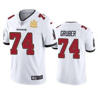Tampa Bay Buccaneers Paul Gruber White Super Bowl LV Champions Vapor Limited Jersey