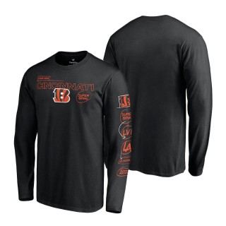 Cincinnati Bengals Black Super Bowl LVI Bound Hollywood Action Long Sleeve T-Shirt