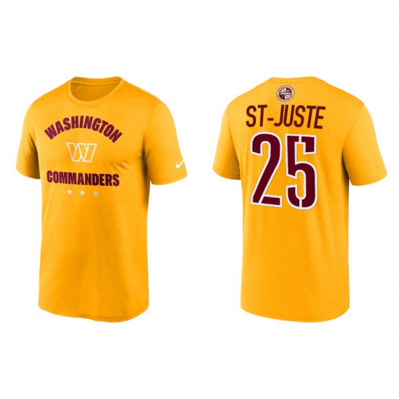 Benjamin St-Juste Commanders Name & Number Gold T-Shirt