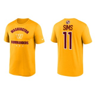 Cam Sims Commanders Name & Number Gold T-Shirt
