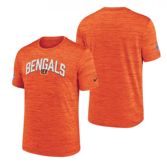 Men's Cincinnati Bengals Orange Velocity Athletic Stack Performance T-Shirt