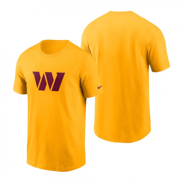 Washington Commanders Gold Primary Logo T-Shirt