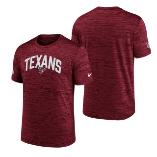 Men's Houston Texans Red Velocity Athletic Stack Performance T-Shirt