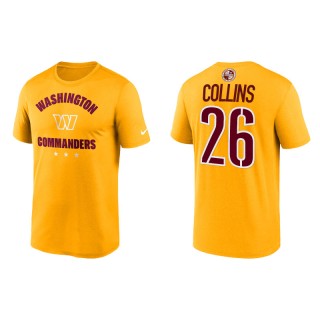 Landon Collins Commanders Name & Number Gold T-Shirt