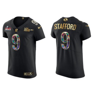 Super Bowl LVI Champions Rams Matthew Stafford Black Diamond Jersey