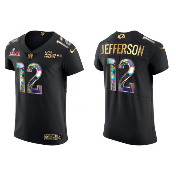 Super Bowl LVI Champions Rams Van Jefferson Black Diamond Jersey