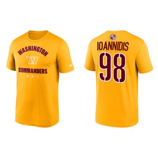 Matt Ioannidis Commanders Name & Number Gold T-Shirt