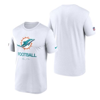 Men's Miami Dolphins White Infographic Performance T-Shirt