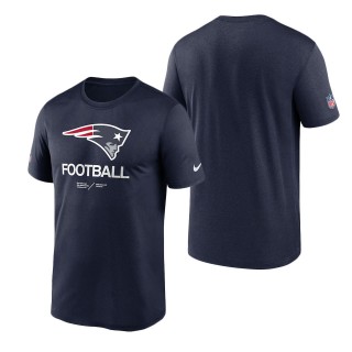 Men's New England Patriots Navy Infographic Performance T-Shirt