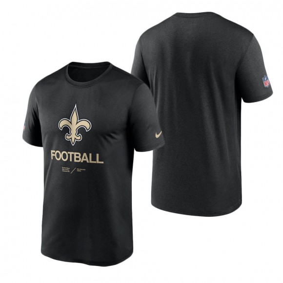 Men's New Orleans Saints Black Infographic Performance T-Shirt
