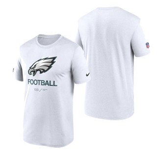 Men's Philadelphia Eagles White Infographic Performance T-Shirt