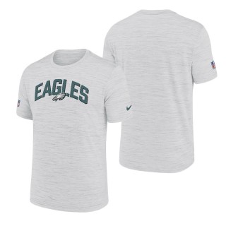 Men's Philadelphia Eagles White Velocity Athletic Stack Performance T-Shirt