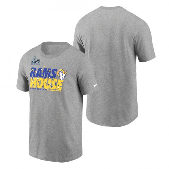 Los Angeles Rams Gray Super Bowl LVI Champions Local Pack Confetti T-Shirt