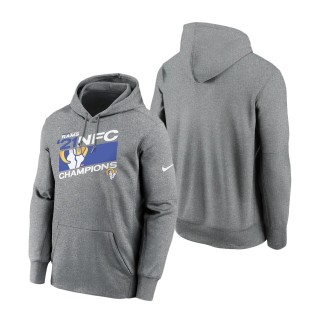 Los Angeles Rams Heathered Charcoal 2021 NFC Champions Iconic Pullover Hoodie