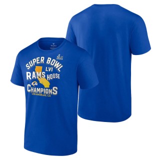 Los Angeles Rams Royal Super Bowl LVI Champions Hometown Hard Count T-Shirt