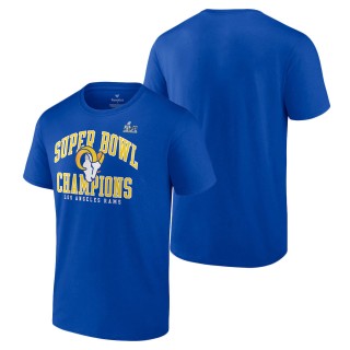 Los Angeles Rams Royal Super Bowl LVI Champions Simple Arch T-Shirt