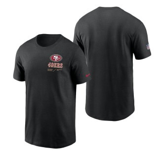 Men's San Francisco 49ers Black Infograph Lockup Performance T-Shirt