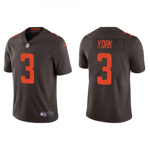 Men's Browns Cade York Brown Alternate Vapor Limited Jersey