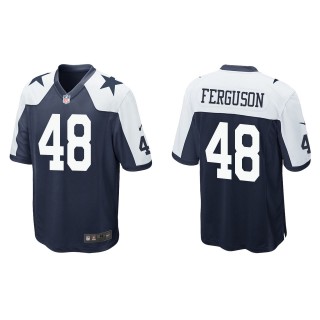 Men's Cowboys Jake Ferguson Navy Alternate Game Jersey