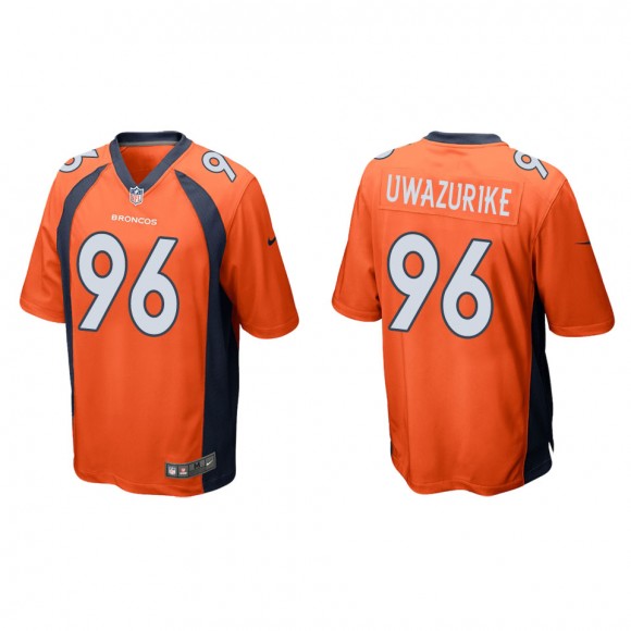 Men's Broncos Eyioma Uwazurike Orange Game Jersey