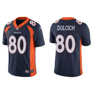 Men's Broncos Greg Dulcich Navy Vapor Limited Jersey