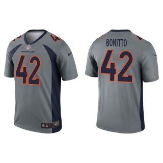 Men's Broncos Nik Bonitto Gray Inverted Legend Jersey