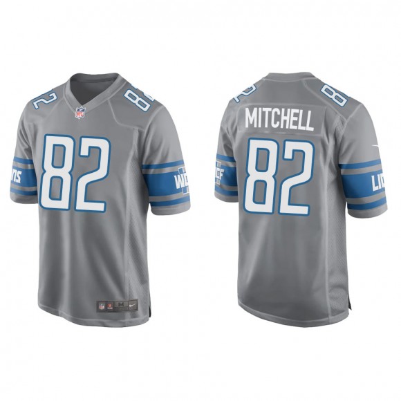 Men's Lions James Mitchell Silver Game Jersey