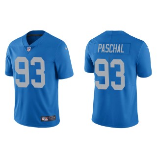 Men's Lions Josh Paschal Blue Vapor Limited Jersey