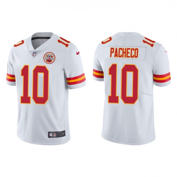 Men's Chiefs Isaih Pacheco White Vapor Limited Jersey
