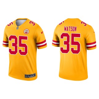 Men's Chiefs Jaylen Watson Yellow Inverted Legend Jersey