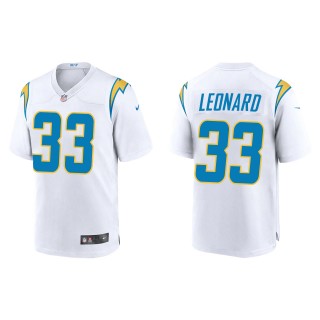 Men's Chargers Deane Leonard White Game Jersey
