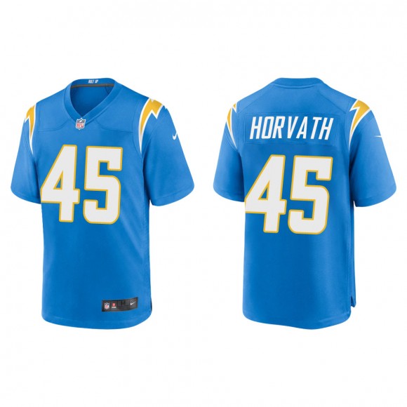 Men's Chargers Zander Horvath Powder Blue Game Jersey