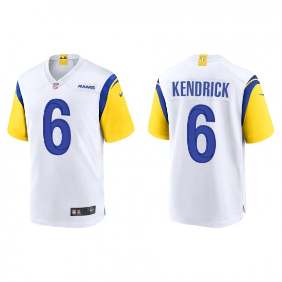 Men's Rams Derion Kendrick White Alternate Game Jersey