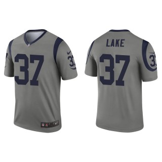 Men's Rams Quentin Lake Gray Inverted Legend Jersey
