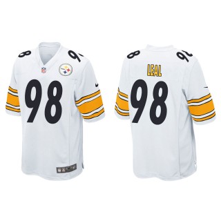 Men's Steelers DeMarvin Leal White Game Jersey